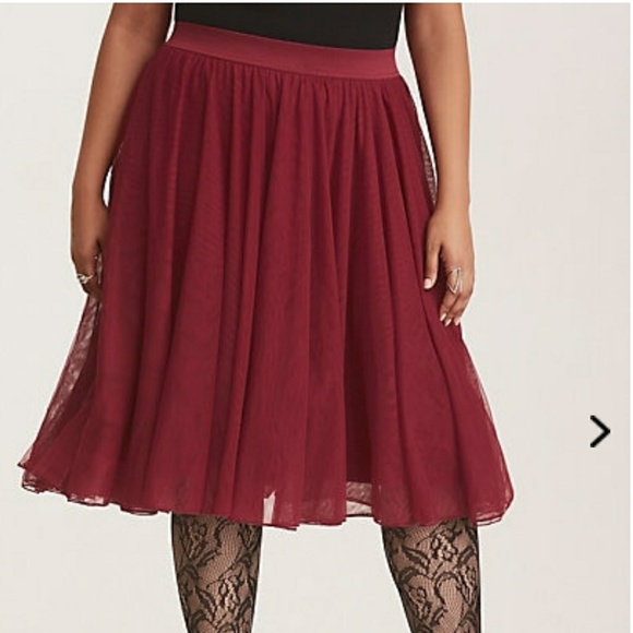 NWOT Torrid Mesh Midi Skirt Size 0X Plus - Picture 3 of 8
